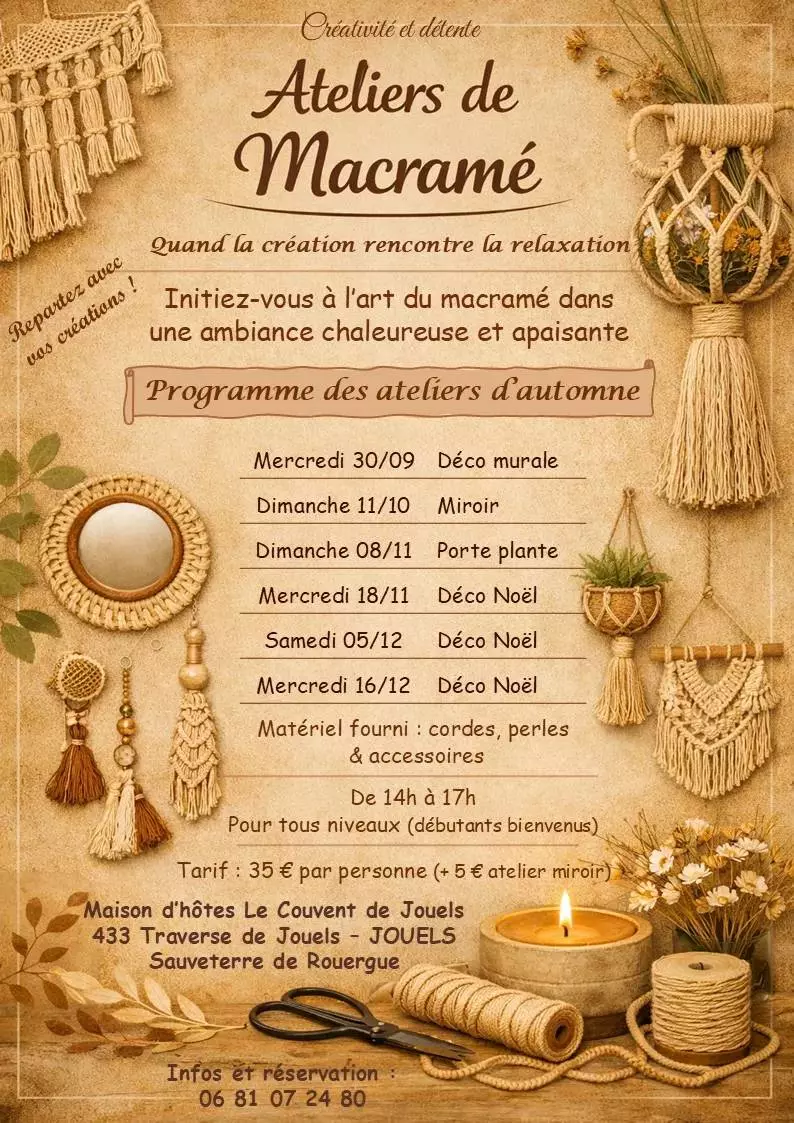 Atelier Macramé - Porte plante