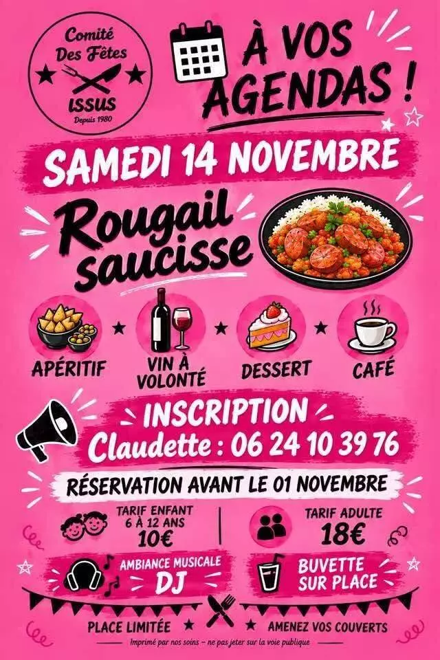 Soirée Rougail-Saucisse à Issus
