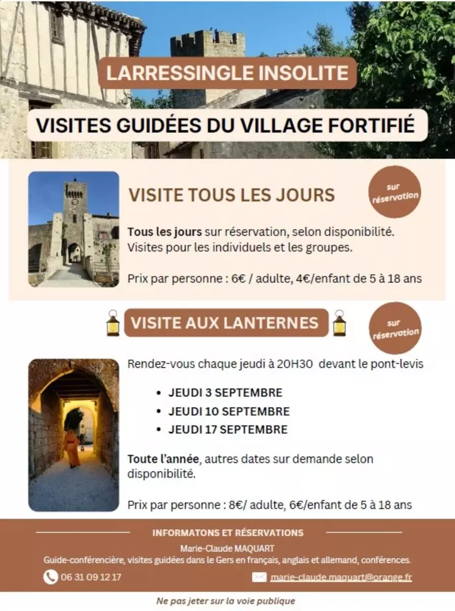 Larressingle - Visite par Marie-Claude Maquart