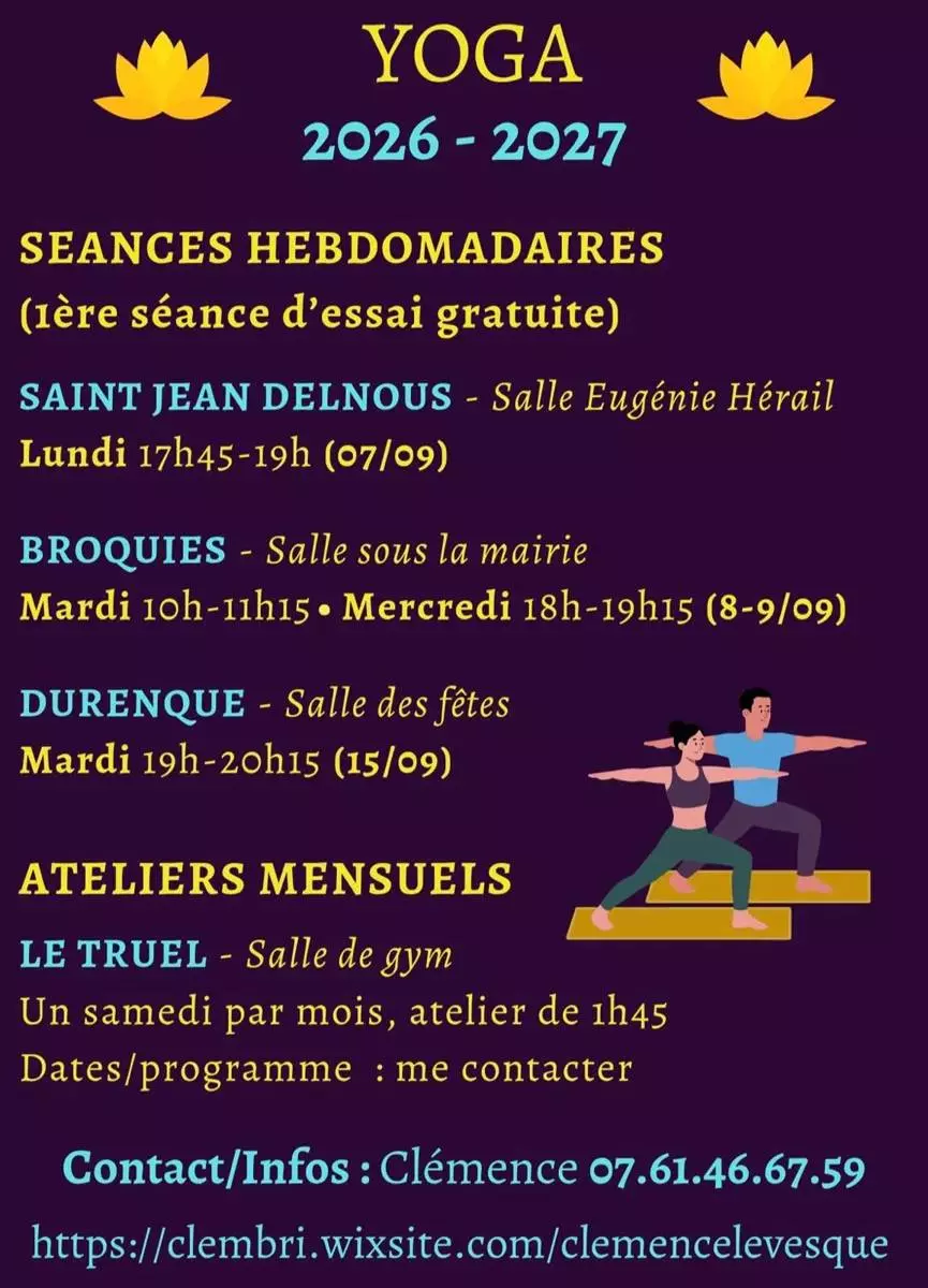 Séances de Yoga mensuel - Le Truel