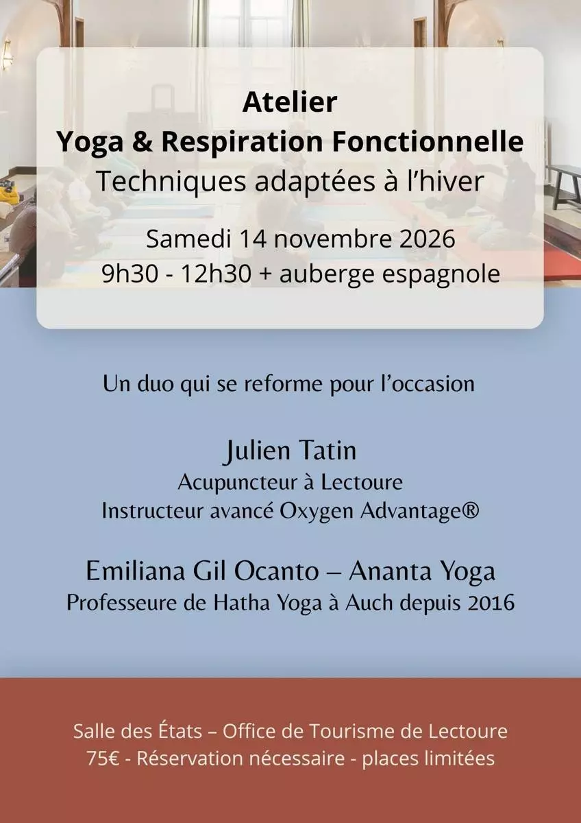 Atelier yoga et respiration fonctionnelle