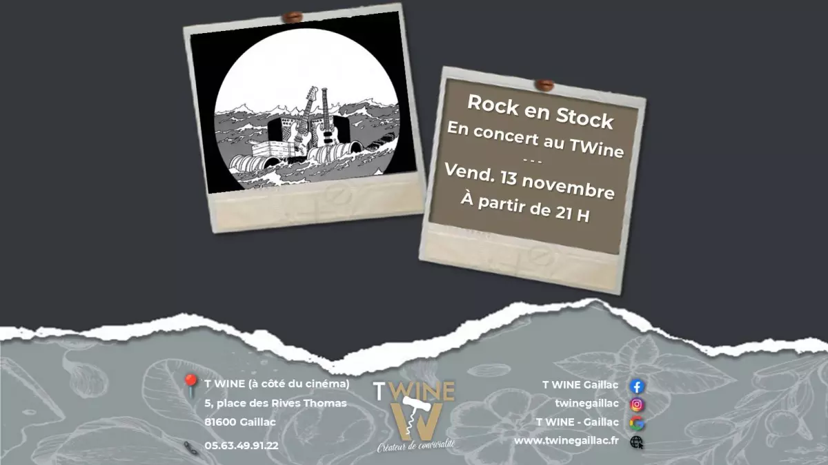 Rock en Stock en concert au T Wine Gaillac