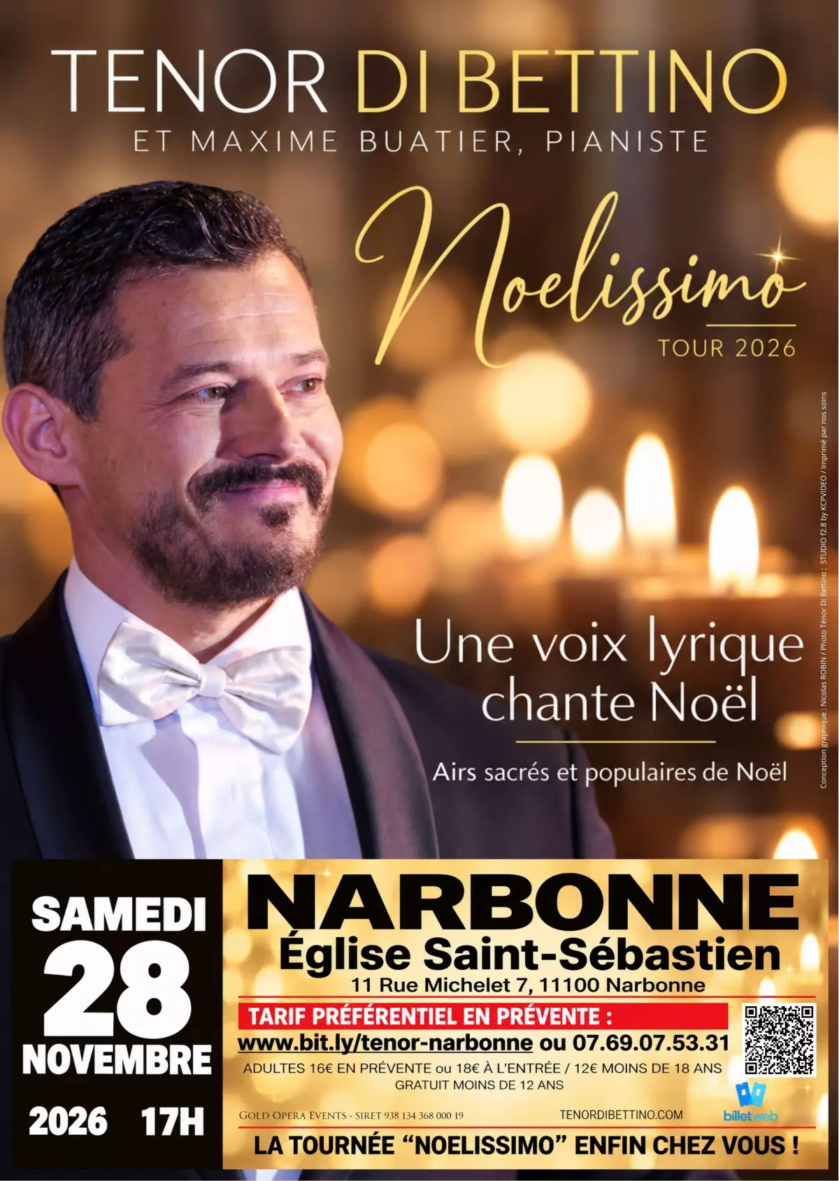 Concert de Noël "Noelissimo" du Ténor Di Bettino