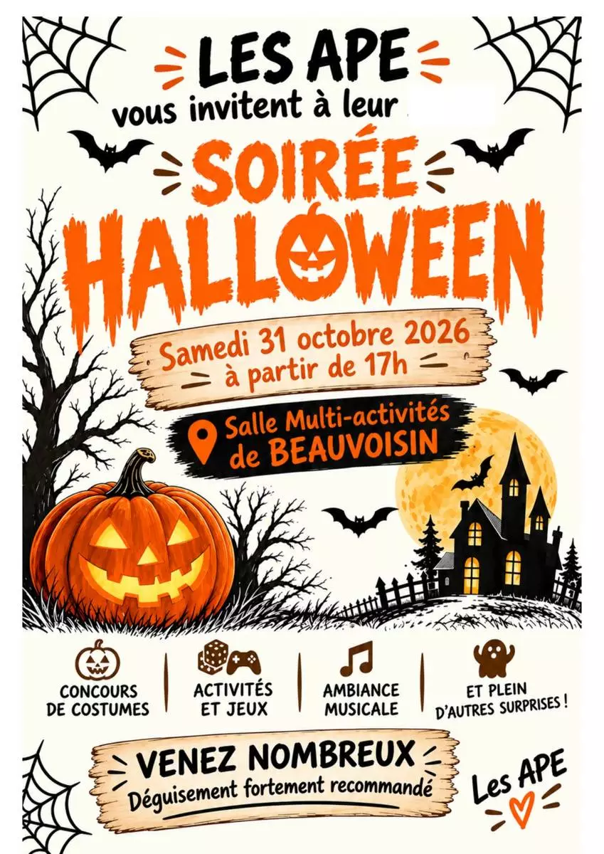 Soirée Halloween - APE Beauvoisin