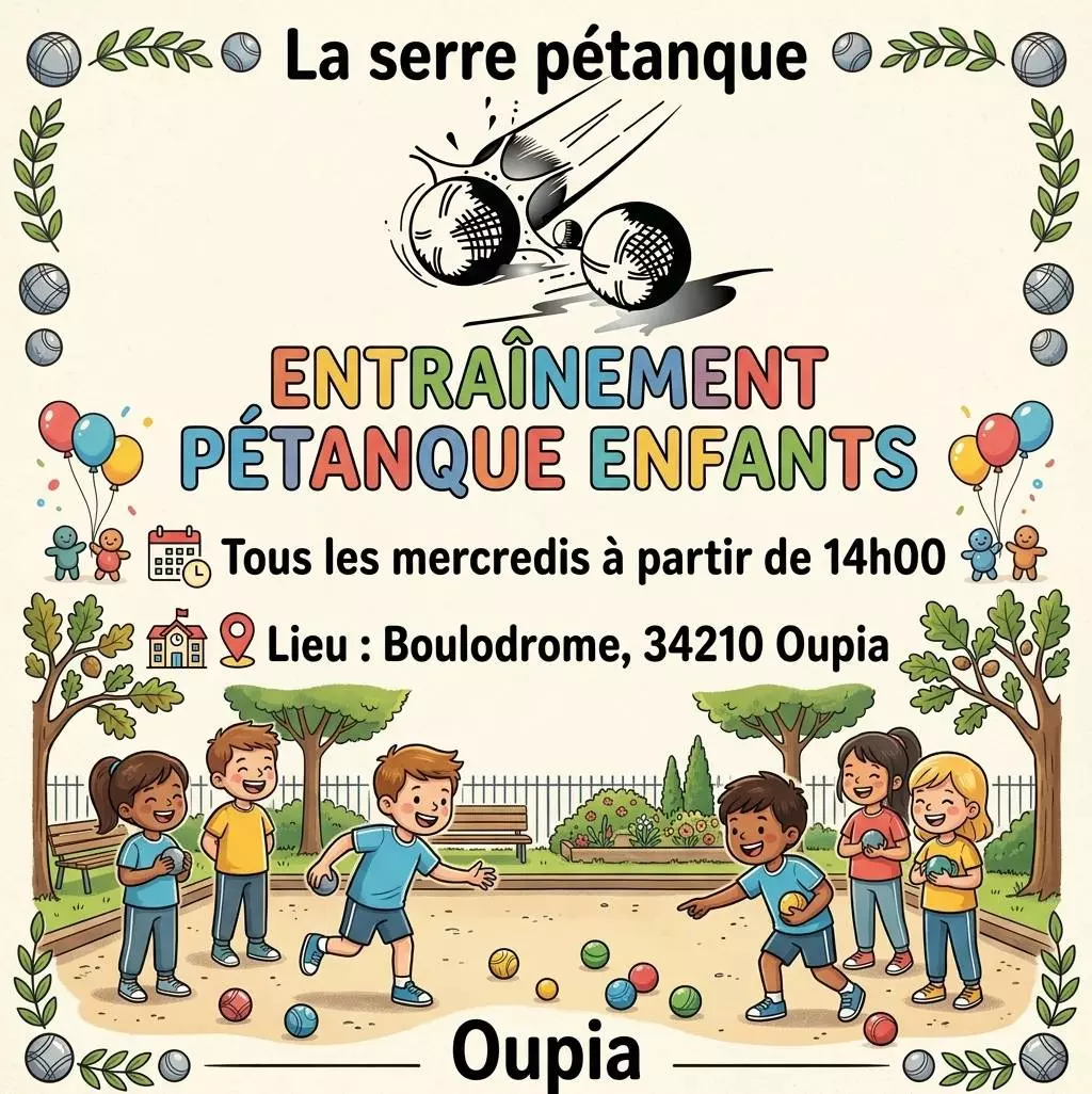 Entraînement Pétanque Enfants