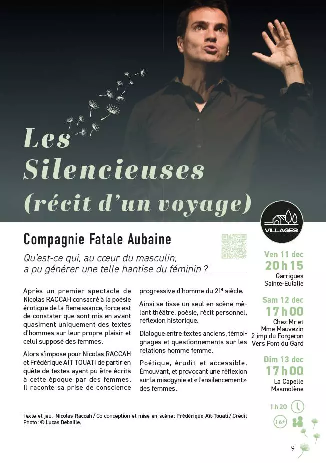 Théâtre - Les silencieuses (récit de voyage)