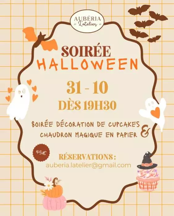 Soirée Halloween créative par l'Atelier d'Aubéria – Cupcakes & Chaudron magique