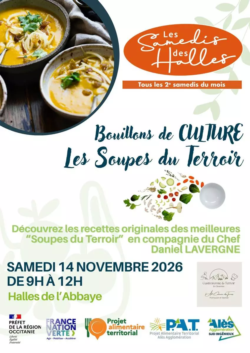 Les Samedis des Halles – Bouillon de Culture aux Halles de l'Abbaye
