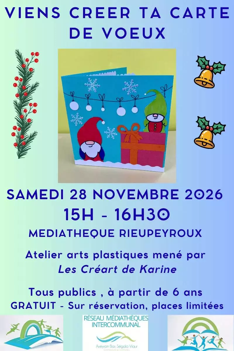 Atelier enfant : cartes de vœux en papiers découpés