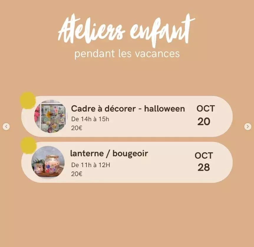 Atelier Enfant Art Floral : Lanterne / Bougeoir