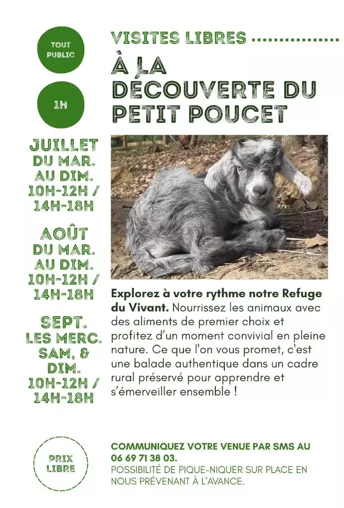 Visites libres de la ferme du Petit Poucet