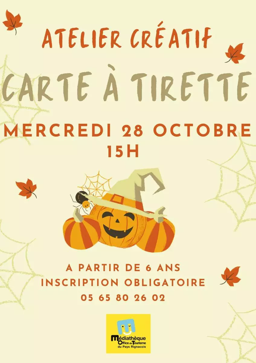Atelier créatif spécial Halloween : carte à tirette
