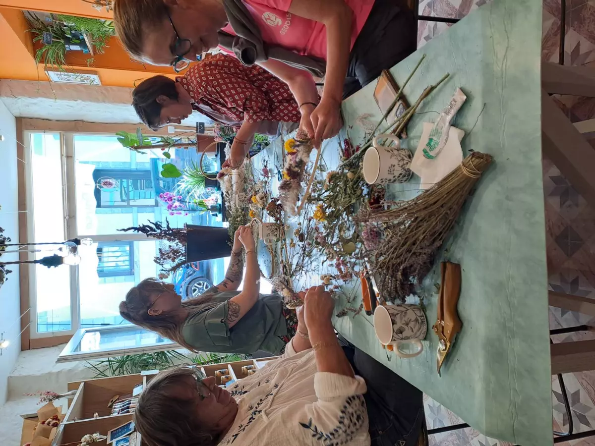 Atelier La Pause Végétale : Tataki Zome - emprunte végétale