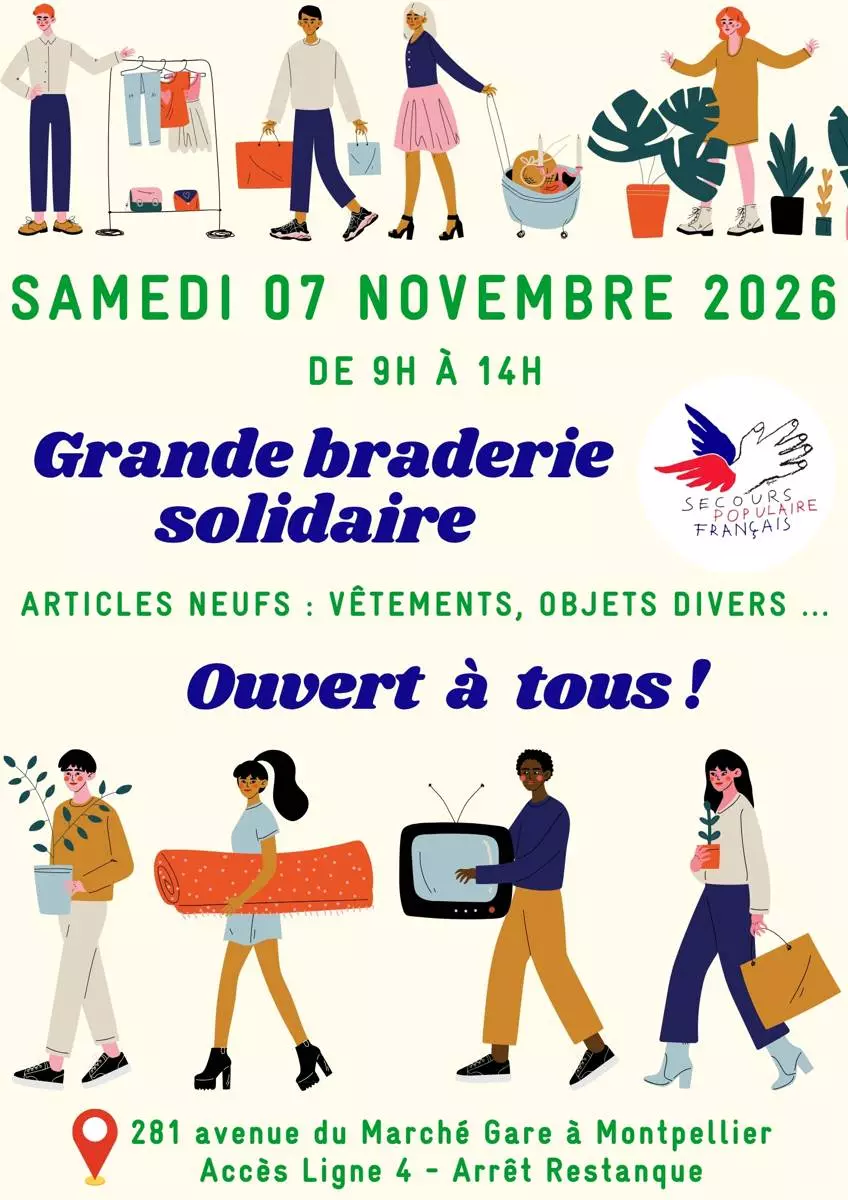 Grande Braderie solidaire - Montpellier Marché Gare