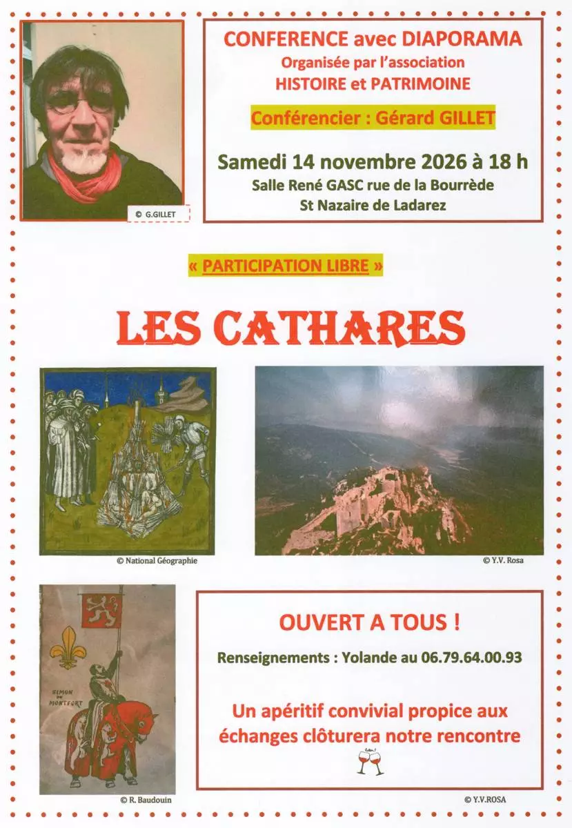Conférence avec Diaporama - "Les Cathares"