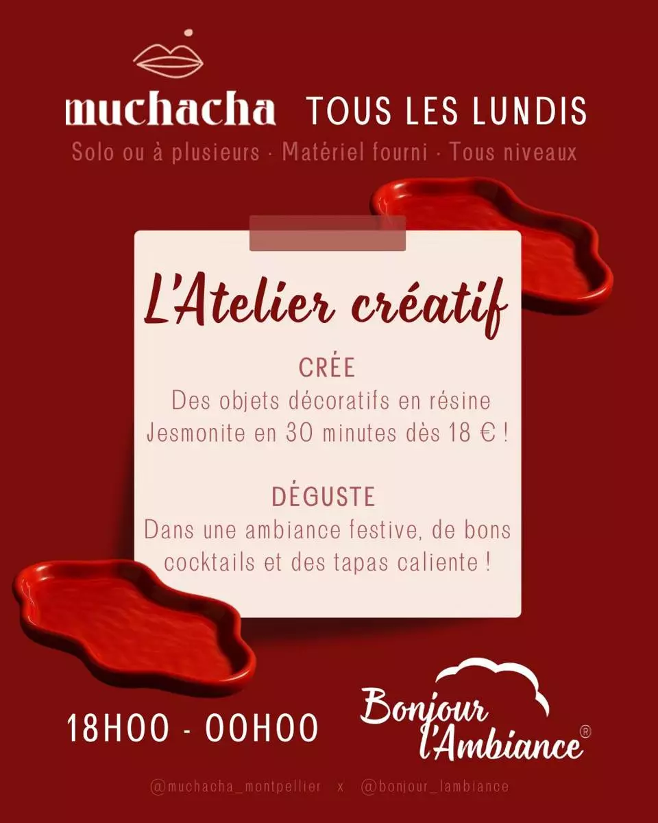 Atelier créatif résine Jesmonite