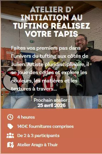 Atelier d'Initiation au Tufting Réalisez Votre Tapis