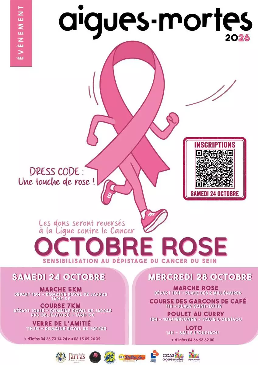 Journée Octobre Rose : marche et course à Aigues-Mortes
