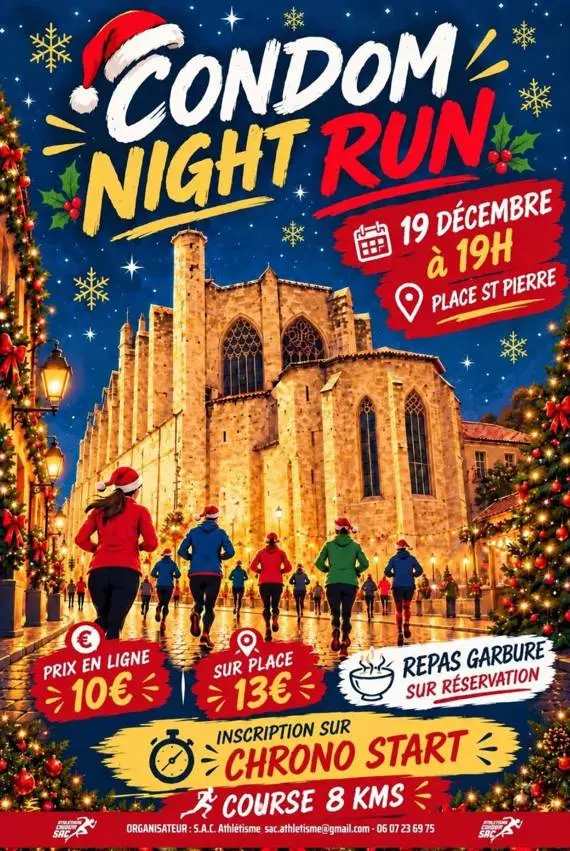 Condom night run : course de nuit et repas garbure