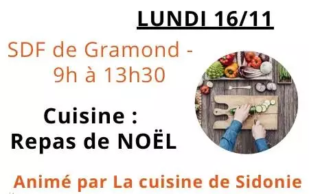 Atelier cuisine : repas de Noël