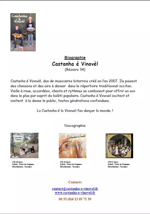 Balèti - Bal Folk avec Castanha é Vinovèl