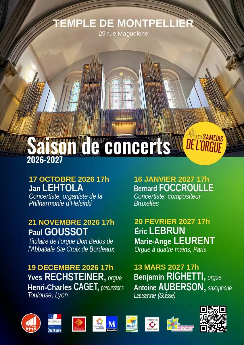 Saison de Concerts d’Orgue 2026-2027