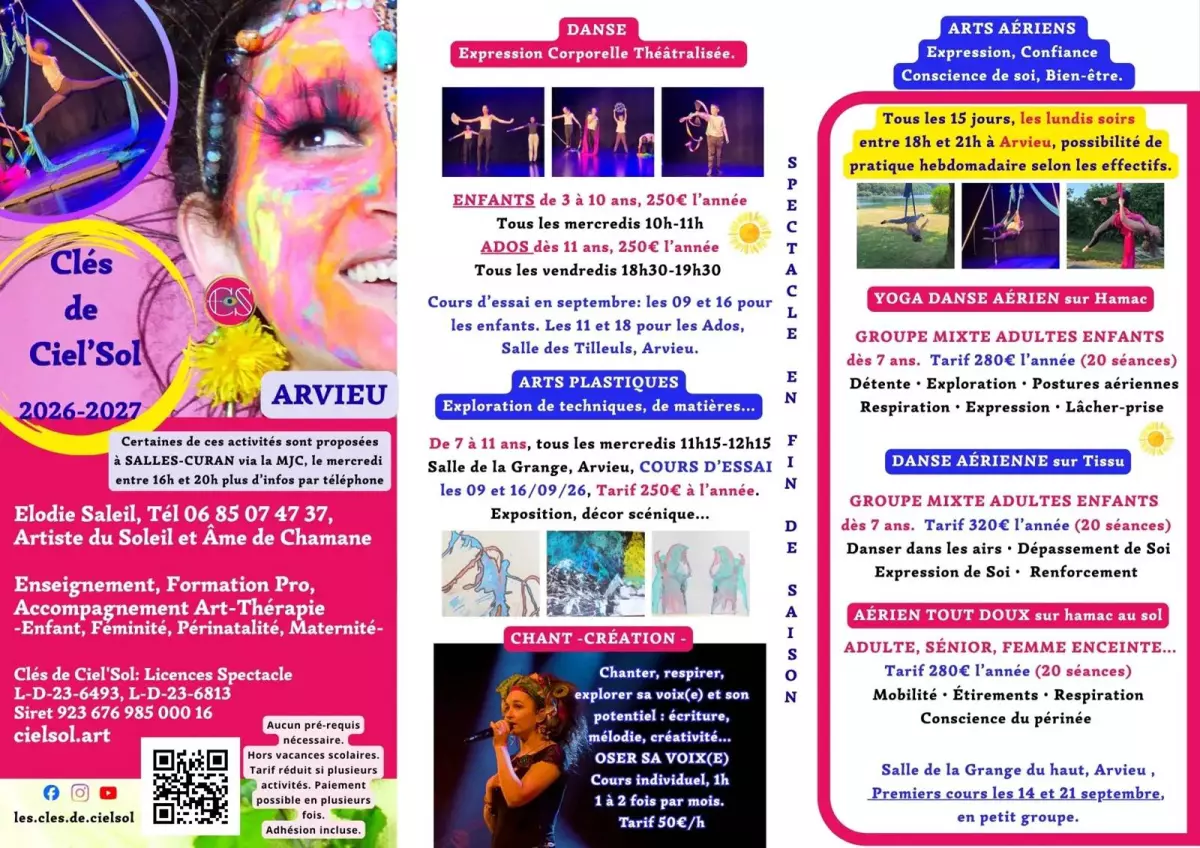 Clés de Ciel Sol' - programme des animations artistiques