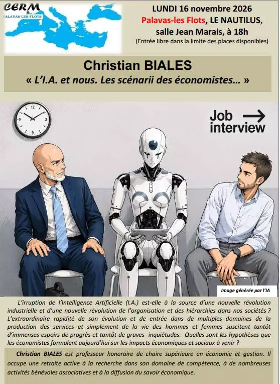 Conférence C.E.R.M "L'I.A. et nous. Les scénarii des économistes..."