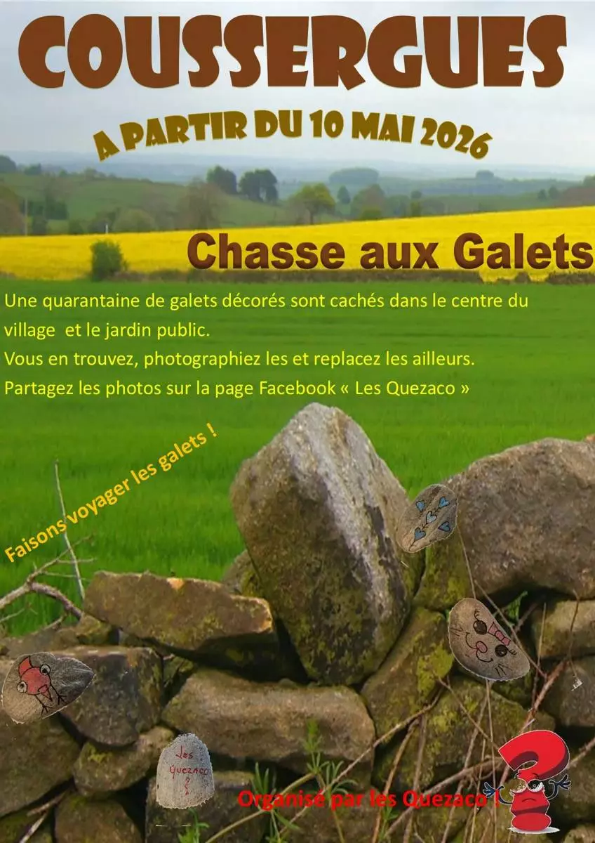 Chasse aux galets à Coussergues