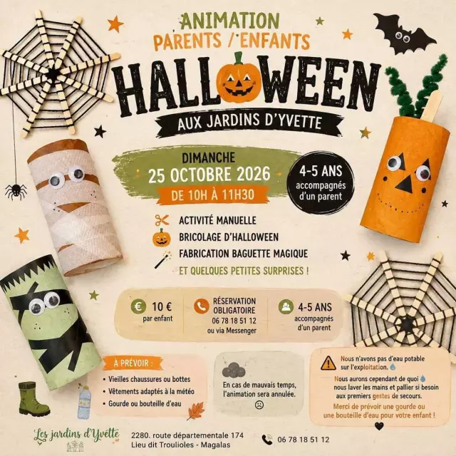 Halloween s’Invite aux Jardins d’Yvette !