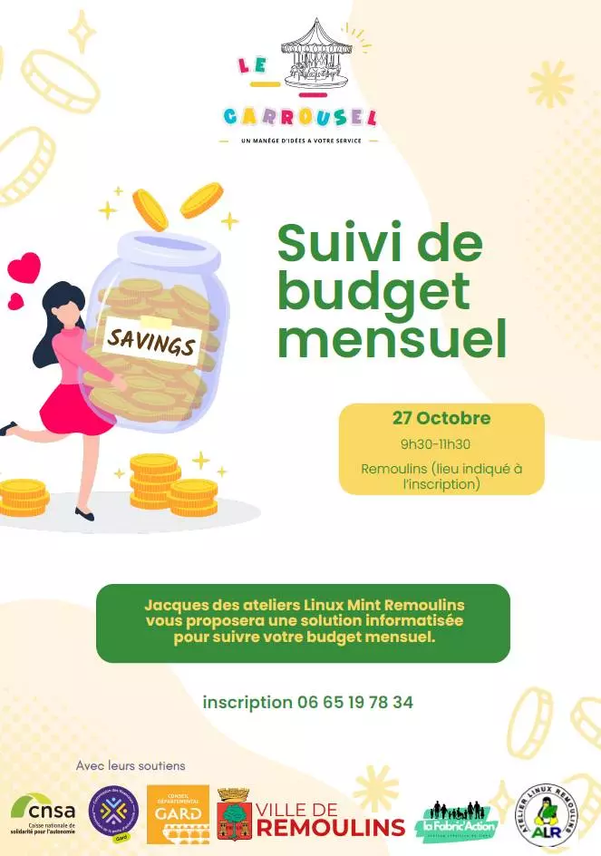 Atelier informatique - Suivi de budget mensuel