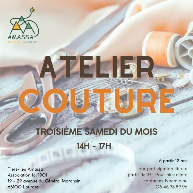 Atelier couture au tiers-lieu Amassa