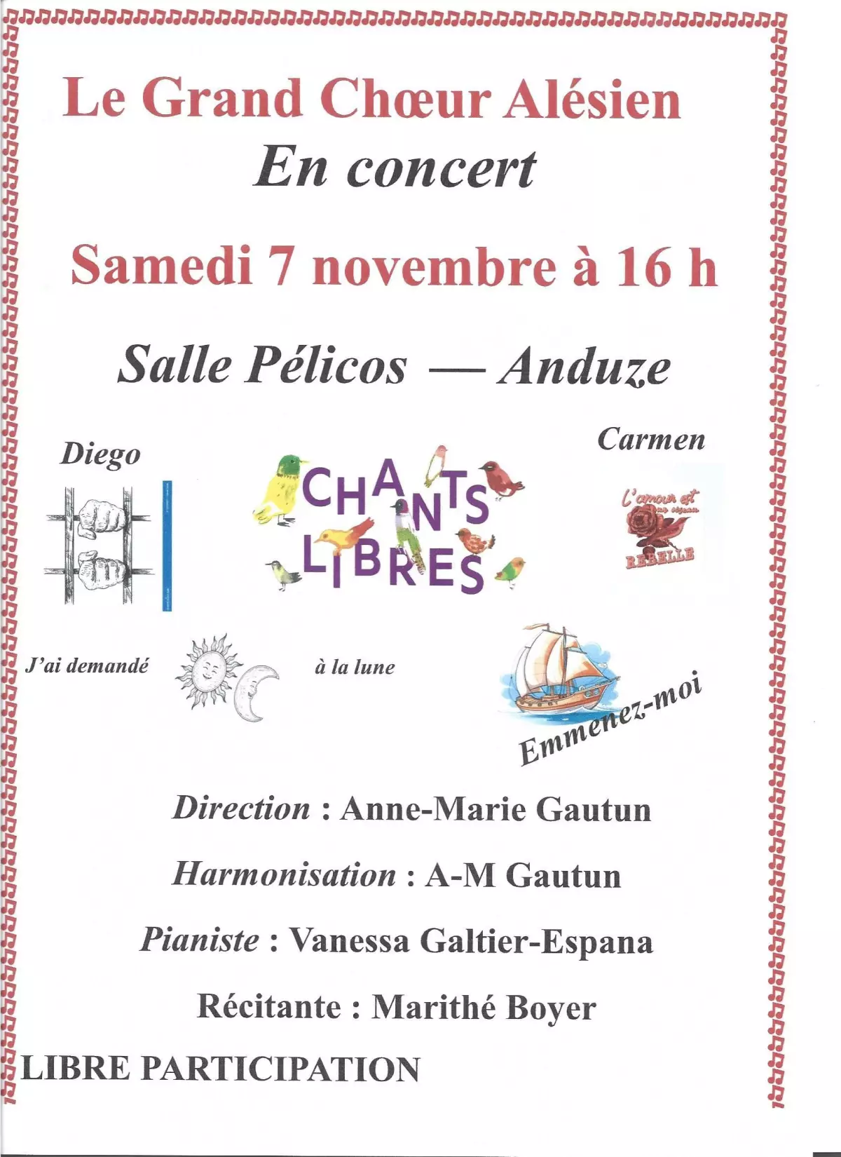 Concert "Chants libres"