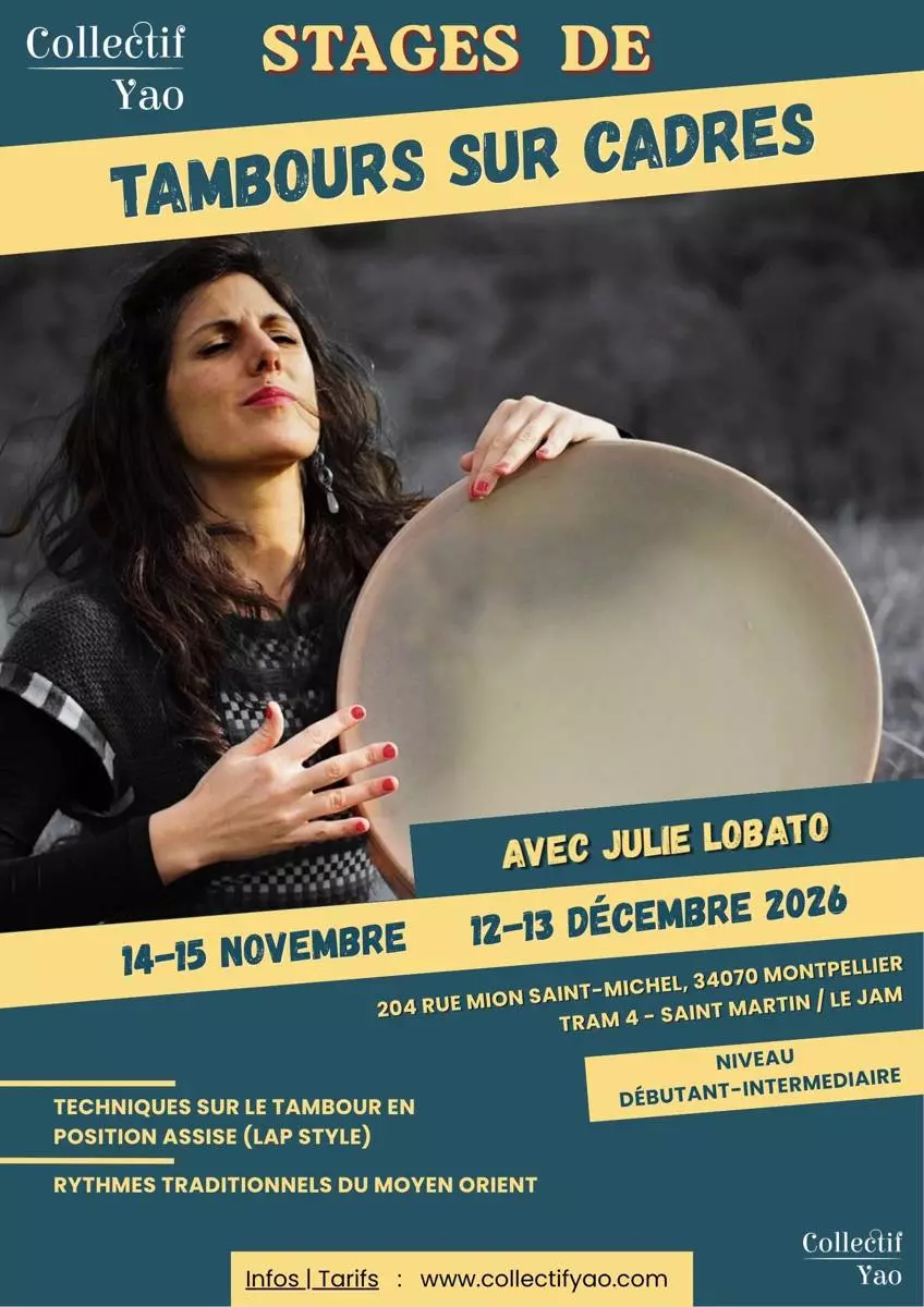 Percussions orientales - Tambours sur Cadre