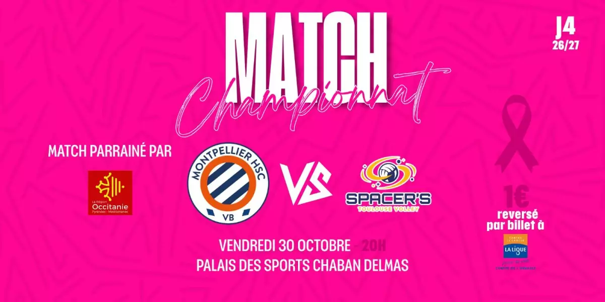 MHSC Volley-Ball vs Toulouse | Octobre Rose