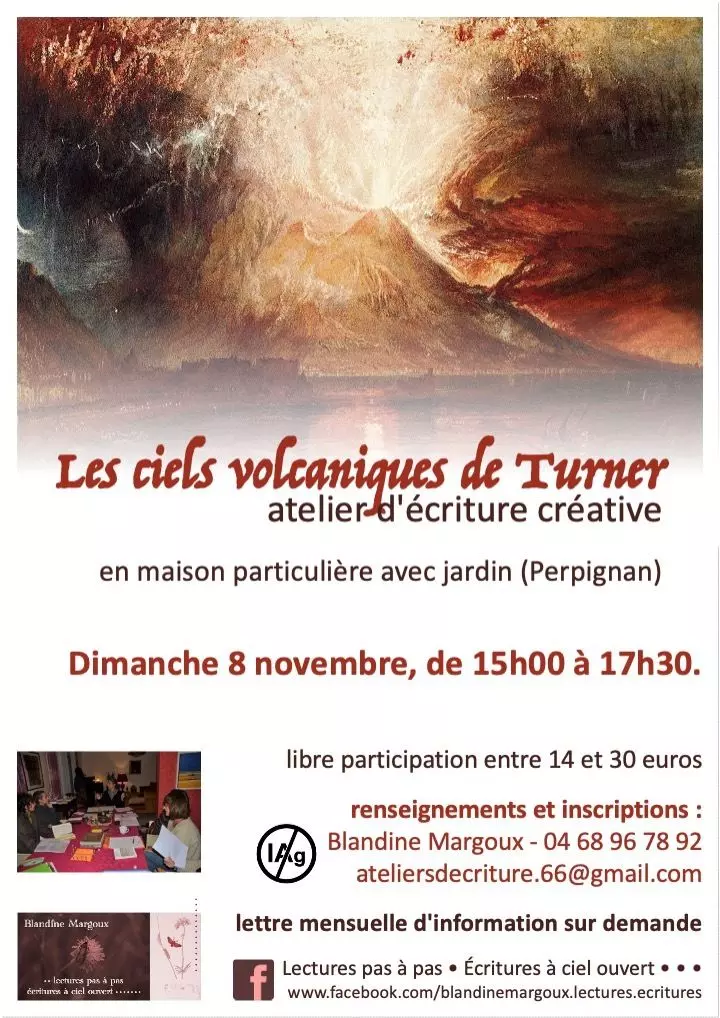 Les ciels volcaniques de Turner • Atelier d'écriture