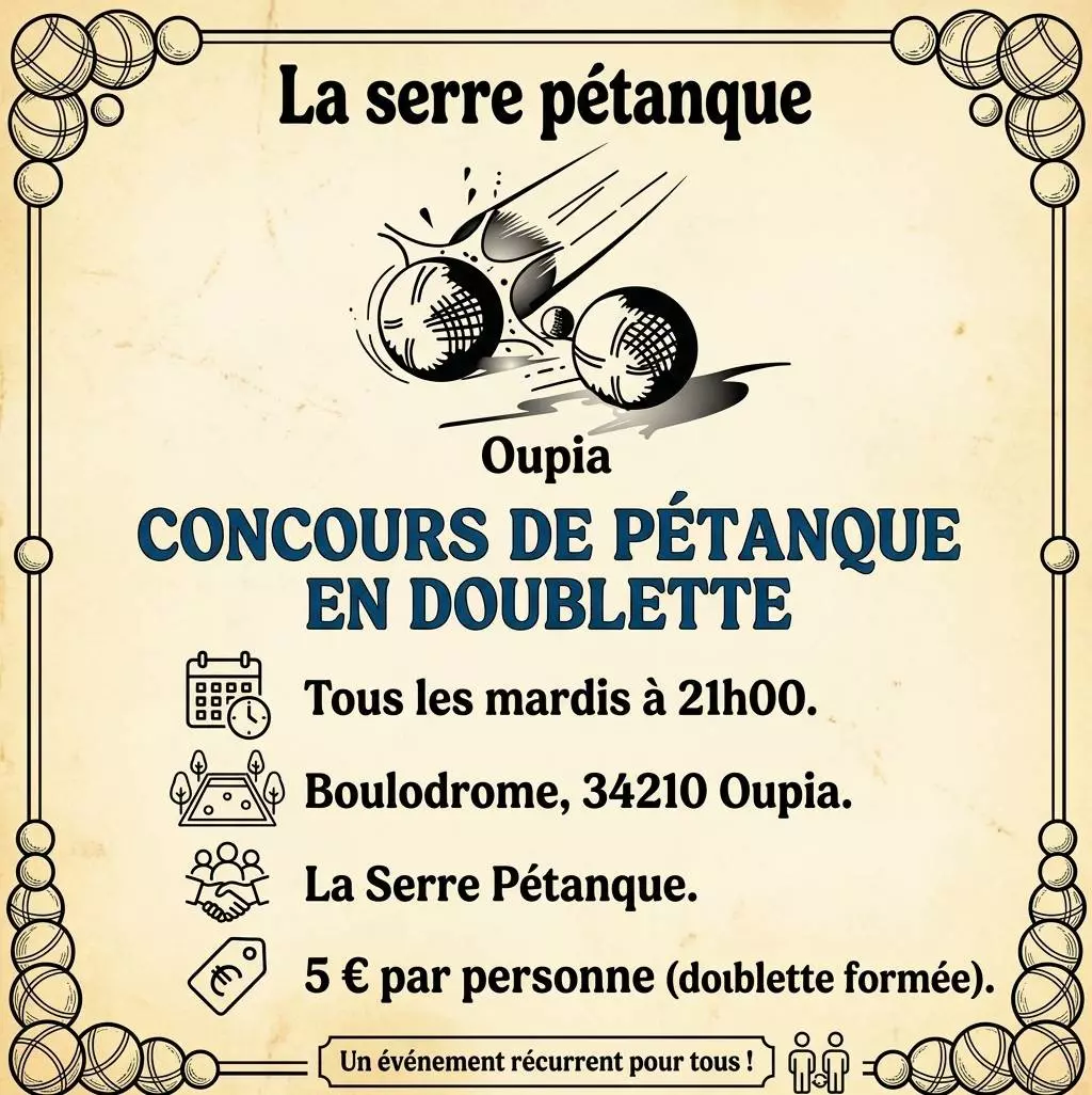 Concours de Pétanque en Doublette