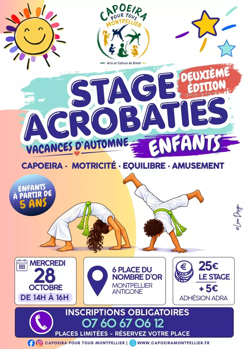Stage d'acrobaties pour enfants — Vacances d'octobre 28 octobre