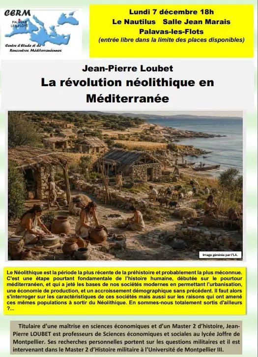 Conférence C.E.R.M "La révolution néolithique en Méditerranée"
