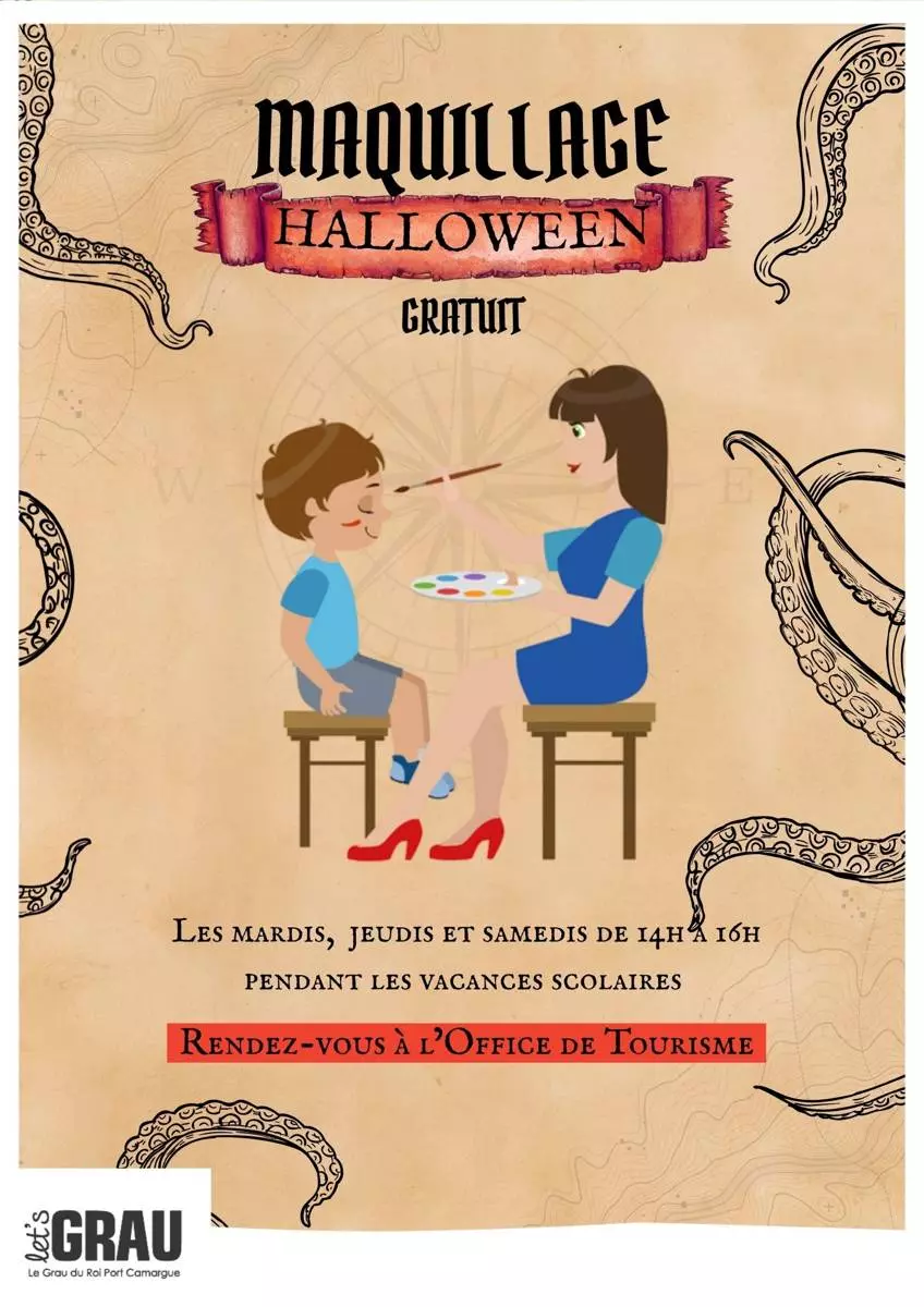Maquillage d'Halloween à l'Office de tourisme