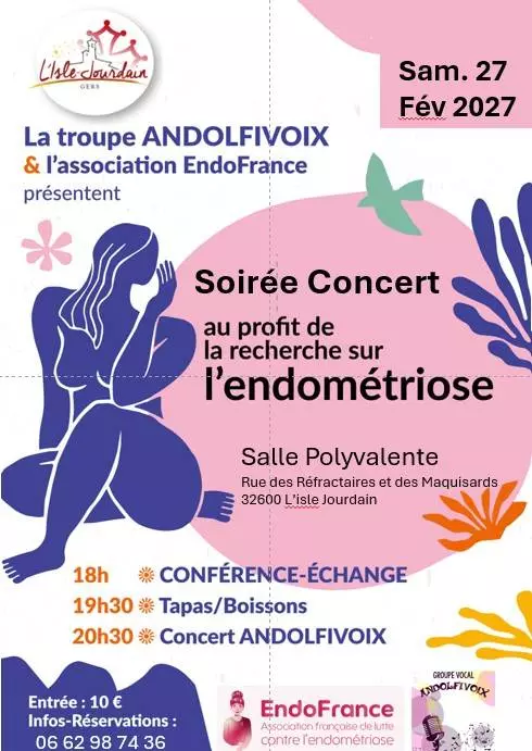 Soirée concert au profit de la recherche sur l'endométriose