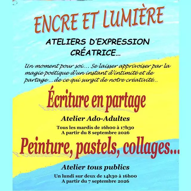 Ateliers d'expression créatrice Encre et Lumière