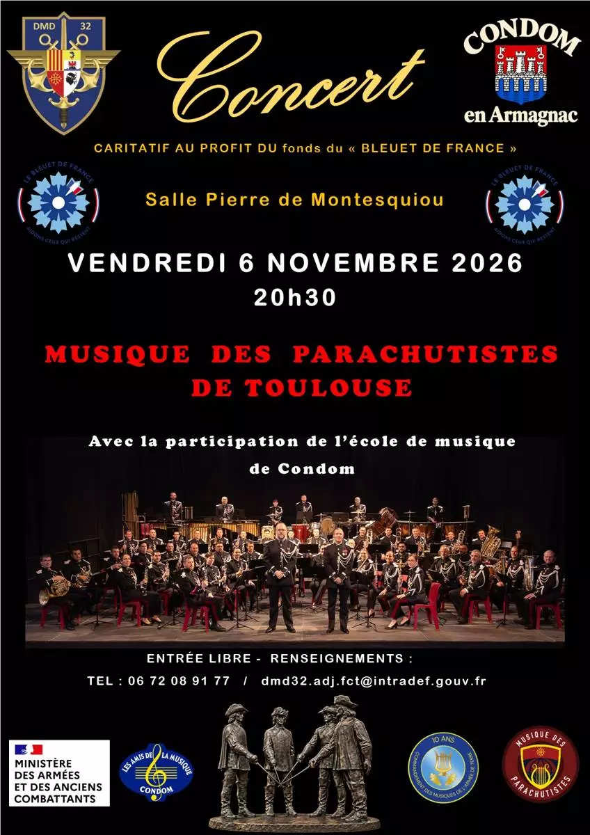 Concert caritatif - Musique des parachutistes de Toulouse