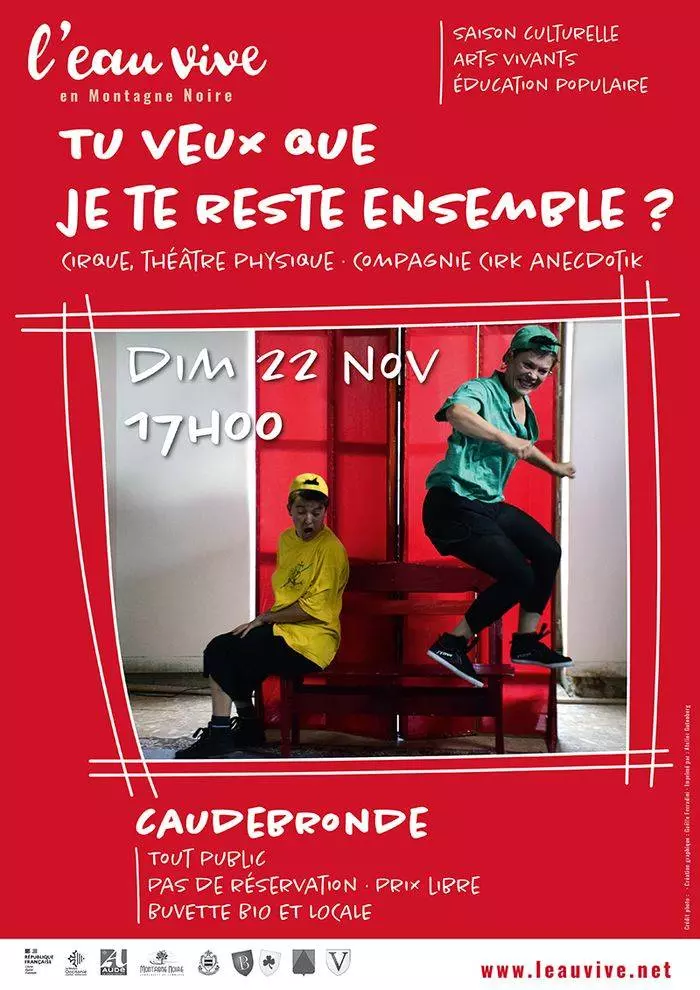 "Tu veux que je te reste ensemble ?" Cirque, théâtre physique.
Par le Cirk Anecdotik.