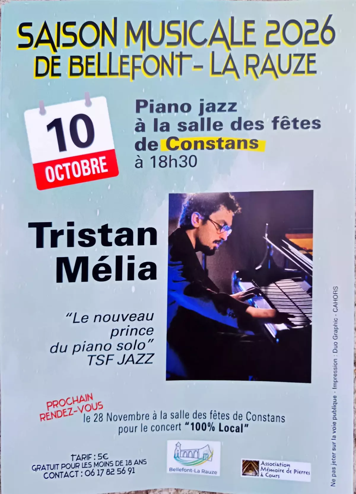 Saison musicale 2026 de Bellefont - La Rauze
