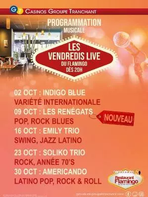 Les vendredis live - Casino Flamingo