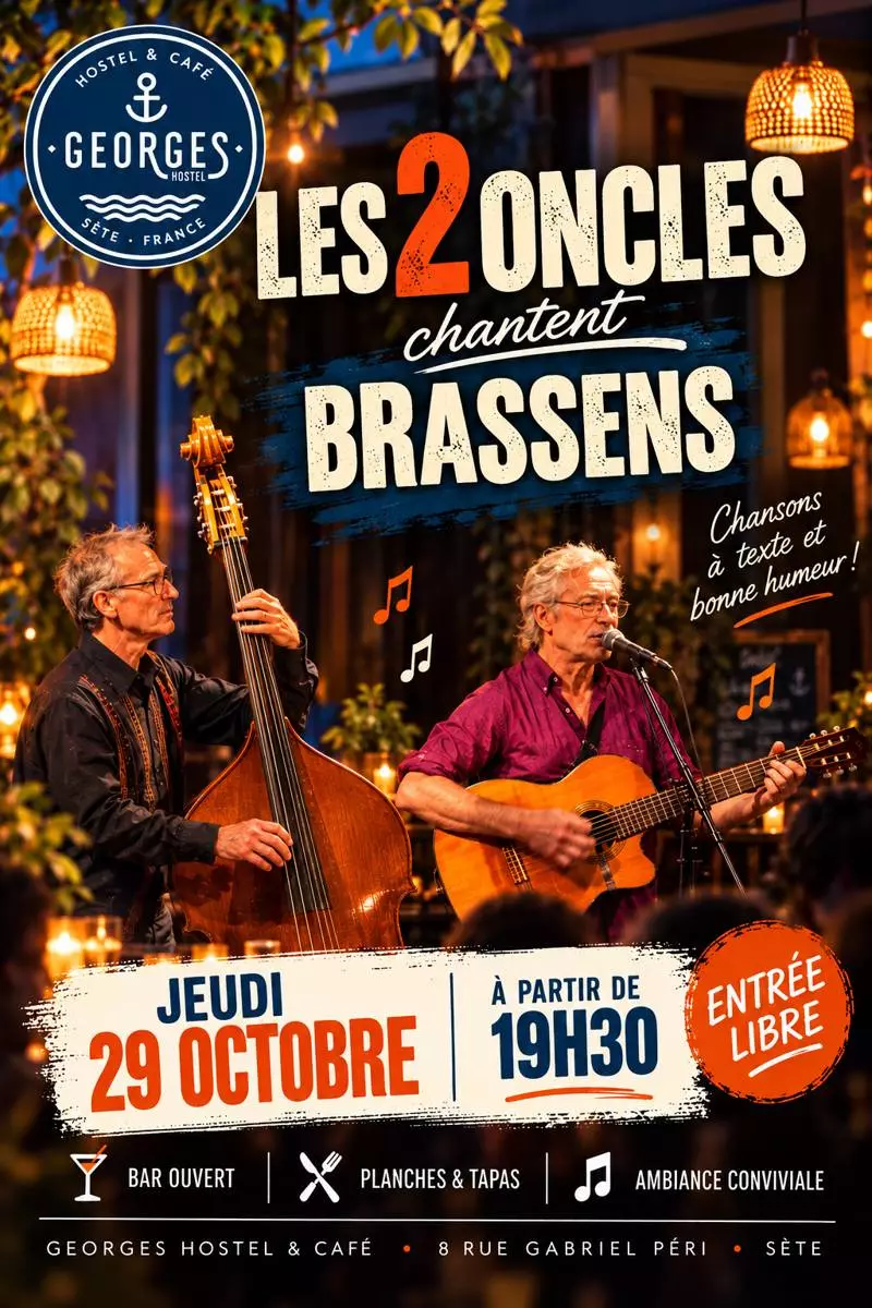 Concert Georges Hostel - les Deux Oncles Chantent Brassens