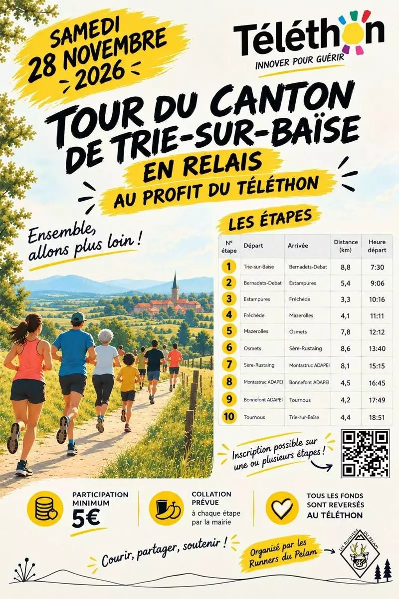 Tour du canton de Trie pour le Téléthon