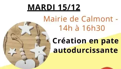 Atelier création en pâte autodurcissante