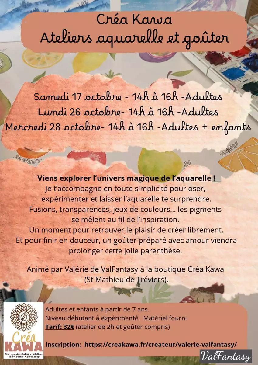 Ateliers Aquarelle + Goûter